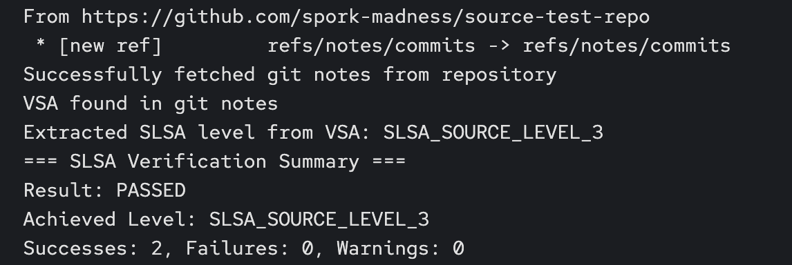 Source verification logs